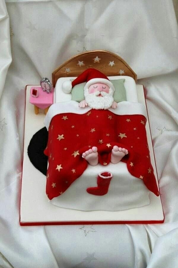 کیک تمام فوندانت بابا نوئل